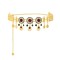 N-8371 Golden Middle Eastern Ethnic Clothing Waist Chain Colorful Crystal Coin Body Jewelry