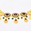 N-8371 Golden Middle Eastern Ethnic Clothing Waist Chain Colorful Crystal Coin Body Jewelry