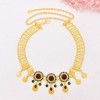 N-8371 Golden Middle Eastern Ethnic Clothing Waist Chain Colorful Crystal Coin Body Jewelry
