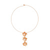N-8372 New Bohemian Flower Inlaid Pearl Necklace Earnail Set