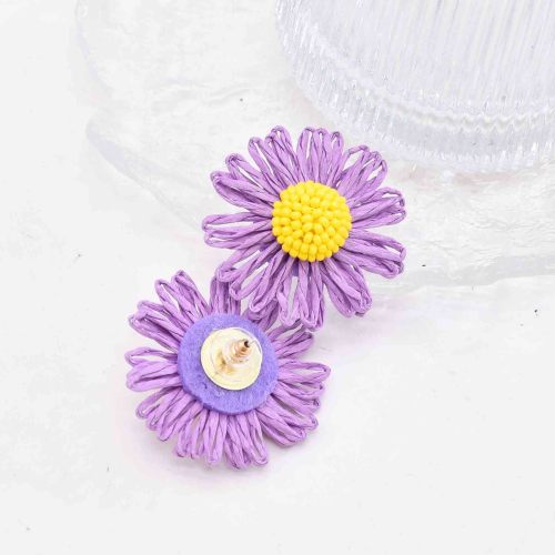 E-6748 Fashion Bohemian Lafite grass Flower Pattern Women Earrings Stud Fresh Fairy Earring Jewelry