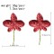 E-6746 New Trending Exaggerated Personality Red White Alloy Oil Dropping Flower Earrings for Women