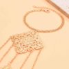 B-1340 Gold Silver Indian Dance Fingertip Metal Hollow Long Chain Pull Finger Bracelet