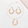 N-8375 Fashion Golden Baroque Necklace Earrings jewelry Set for Women Party