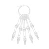 B-1347 Gold/Silver Ethnic Indian Alloy Skeleton Dance Fingertip Metal Hollow Long Chain Pull Finger Bracelet