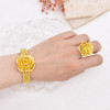 B-1344 B-1345 New Bohemia style gold hollow flower ring bracelet set