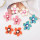 E-6750  New summer flowers with embedded pearl earrings