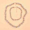N-8380 B-1342 Fashion Silvery Necklace Bracelet Rings Jewelry Set for Women Party Dance Jewelry Accessories