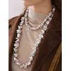 N-8380 B-1342 Fashion Silvery Necklace Bracelet Rings Jewelry Set for Women Party Dance Jewelry Accessories
