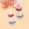 E-6754 Minority style retro long tassel silver plated versatile earrings