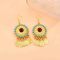E-6755 Ethnic Afghan Gold Silver Color Alloy Acrylic Beads Dangle Earrings for Women Party