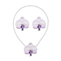 N-8382 E-6756 Flower Women Rope Jewelry Sets Pendant Charms Necklace+Stud Earrrings 2 PC Jewelry Sets