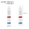 E-6753 Long Tassel Women Earrings Alloy Silver Carved Ethnic Charms Bell Drop Earrings