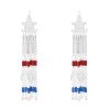 E-6753 Long Tassel Women Earrings Alloy Silver Carved Ethnic Charms Bell Drop Earrings