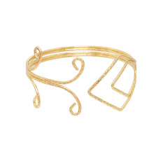 Golden/Silver Alloy Fashion Irregular Simple Bracelet Jewelry Gift for Girls Women