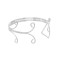 B-1348 Golden/Silver Alloy Fashion Irregular Simple Bracelet Jewelry Gift for Girls Women