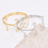 B-1348 Golden/Silver Alloy Fashion Irregular Simple Bracelet Jewelry Gift for Girls Women