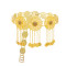 N-8384 Vintage Middle Eastern style hollowed out gold flower coin long tassel waist chain