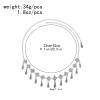 F-1191 Vintage Silver Alloy Water Drop Tassel Forehead headwear Choker Necklace Dual-Purpose