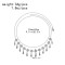 F-1191 Vintage Silver Alloy Water Drop Tassel Forehead headwear Choker Necklace Dual-Purpose