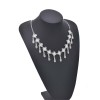 F-1191 Vintage Silver Alloy Water Drop Tassel Forehead headwear Choker Necklace Dual-Purpose