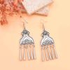 E-6760 Vintage Bohemian Silver Color Women Long Tassel Dangle Earrings