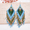 E-6763 Bohemian Ethnic Multicolor Rice Beads Drop Dangle Earrings Jewelry Gifts for Girls Women