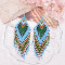 E-6763 Bohemian Ethnic Multicolor Rice Beads Drop Dangle Earrings Jewelry Gifts for Girls Women