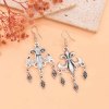 E-6762 Vintage Alloy Women Earrings Ethnic Pendant Tassel Charms Drop Earrings