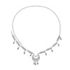 F-1192 Retro Silver Tassel Headpiece Necklace Dual Use
