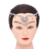 F-1192 Retro Silver Tassel Headpiece Necklace Dual Use