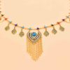 N-8389 Ethnic Vintage Golden Alloy Coin Tassel Women Waist Belly Chains Jewelry Accessories