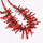 N-8394 Ethnic Imitation Red Coral Two-Layer Chains Necklace Jewelry Gift for Girls Women