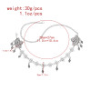 F-1195 Ethnic style silver pendant tassel headwear