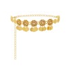N-8392 Champagne Crystal Flower Gold Coin Waist Chain Fashion National Body Jewelry