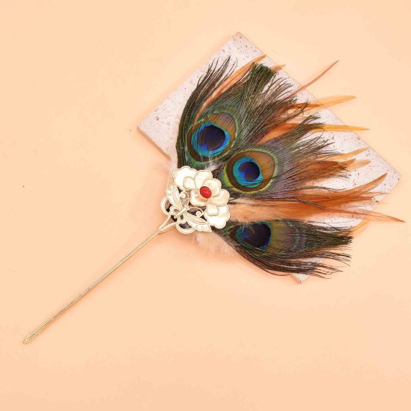 F-1196 Fashion Ethnic Peacock Flower Pattern Women Hairpin Hair Accessories