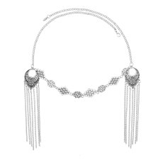 F-1199 Long Tassel Women Hair Jewelry Vintage Ethnic Statement Chains Headwear