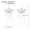 E-6764 Bohemian style silver fan-shaped long tassel earrings