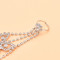 B-1354 Crystal Butterfly Ring Bracelet Set Jewelry Gift for Girls Women
