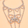 B-1354 Crystal Butterfly Ring Bracelet Set Jewelry Gift for Girls Women
