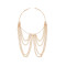 B-1352 Multi layer tassel alloy arm bracelet