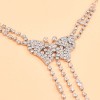 B-1353 Luxury Crystal Diamond Butterfly Finger Pulling Bracelet for Women Bridal Wedding Jewelry