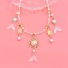 F-1202 Mermaid Pendant Women Necklace Elegant Party Charms Pearl Chains Necklace
