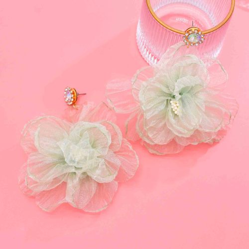 E-6768 Fashion Bohemian Yarn Flower Pattern Earrings for Women Party Travel Jewelry Earrings