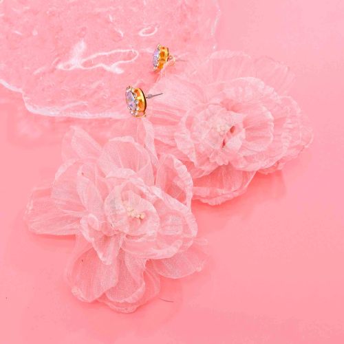 E-6768 Fashion Bohemian Yarn Flower Pattern Earrings for Women Party Travel Jewelry Earrings