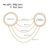 N-8401 Gold Silver Multi-Layer Alloy Cross Chain Shoulder Chain Body Jewelry