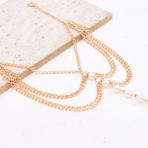 B-1356 Golden Simple Adjustable Foot Chain with Openable Ring Anklet Bracelet Beach Body Jewelry