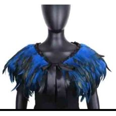N-8404 Ethnic Exaggeration Large Feather Shawl Long Width Silk Rope for Women Men Party Jewelry