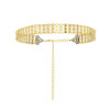 N-8407  New minimalist hollowed out thin gold waist chain fashion body accessory