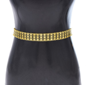 N-8407  New minimalist hollowed out thin gold waist chain fashion body accessory